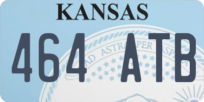 KS license plate 464ATB