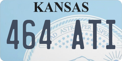 KS license plate 464ATI