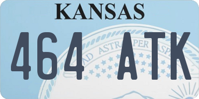 KS license plate 464ATK