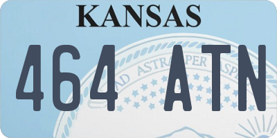 KS license plate 464ATN