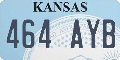 KS license plate 464AYB