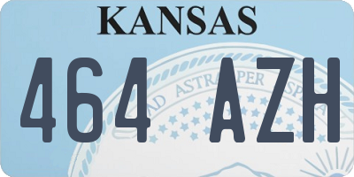 KS license plate 464AZH