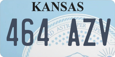 KS license plate 464AZV