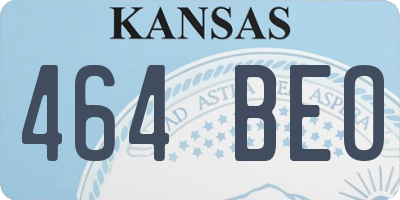 KS license plate 464BEO