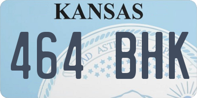 KS license plate 464BHK