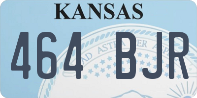 KS license plate 464BJR