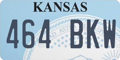 KS license plate 464BKW