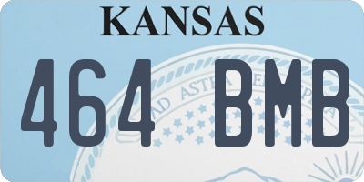 KS license plate 464BMB