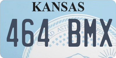 KS license plate 464BMX