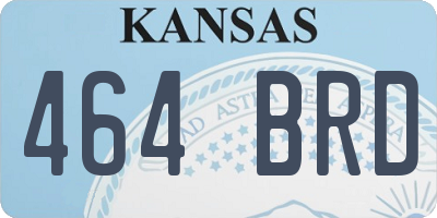 KS license plate 464BRD