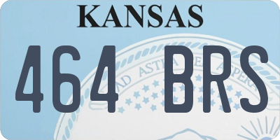 KS license plate 464BRS