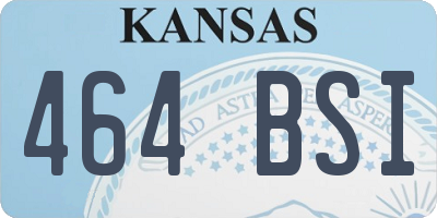 KS license plate 464BSI