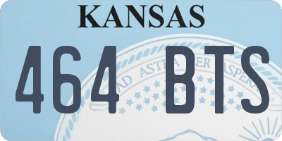KS license plate 464BTS