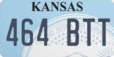 KS license plate 464BTT