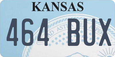 KS license plate 464BUX