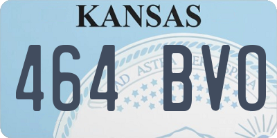 KS license plate 464BVO