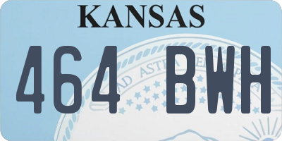 KS license plate 464BWH