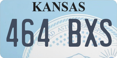 KS license plate 464BXS