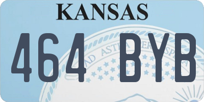 KS license plate 464BYB