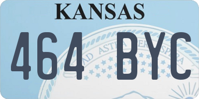 KS license plate 464BYC