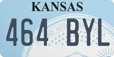 KS license plate 464BYL