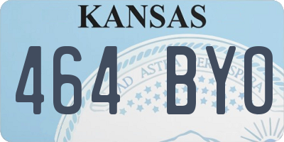 KS license plate 464BYO