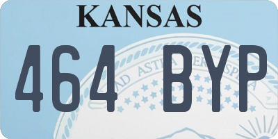 KS license plate 464BYP