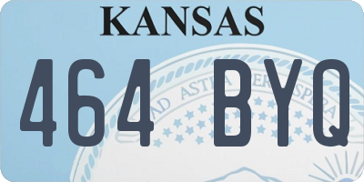 KS license plate 464BYQ