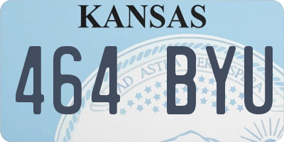 KS license plate 464BYU