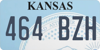 KS license plate 464BZH