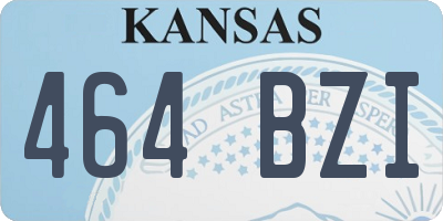 KS license plate 464BZI