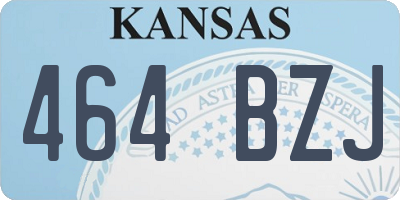 KS license plate 464BZJ