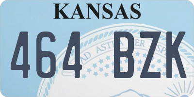 KS license plate 464BZK