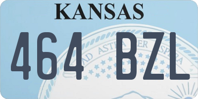 KS license plate 464BZL