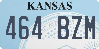 KS license plate 464BZM