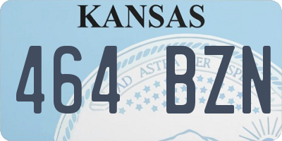 KS license plate 464BZN