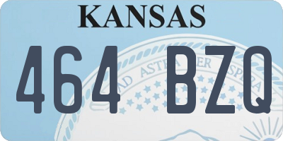KS license plate 464BZQ