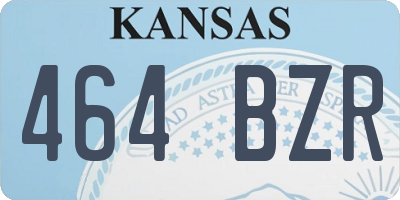KS license plate 464BZR