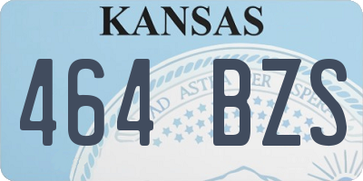 KS license plate 464BZS