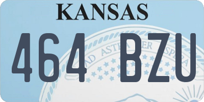 KS license plate 464BZU