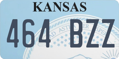 KS license plate 464BZZ