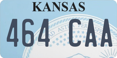KS license plate 464CAA