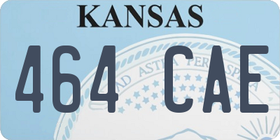 KS license plate 464CAE