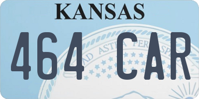 KS license plate 464CAR