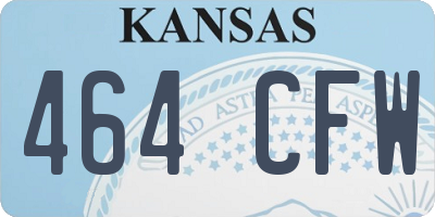 KS license plate 464CFW