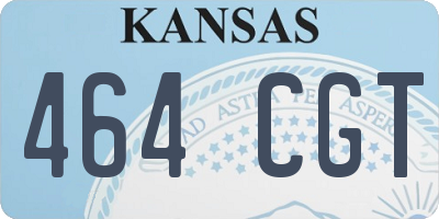 KS license plate 464CGT