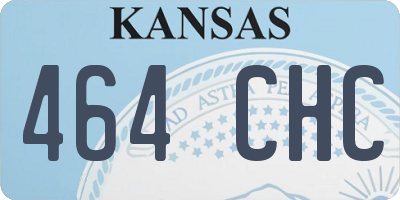 KS license plate 464CHC