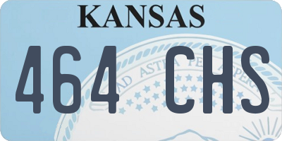 KS license plate 464CHS