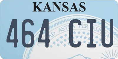 KS license plate 464CIU