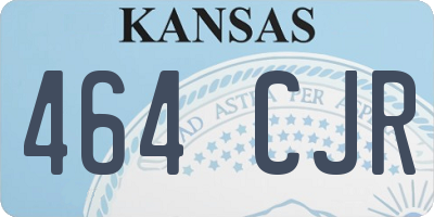 KS license plate 464CJR